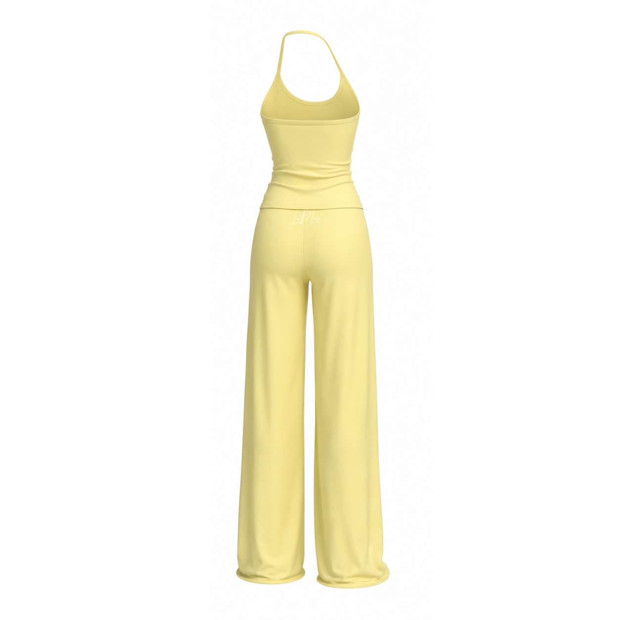 Butter Yellow Halter Top & Pant Set-PREORDER