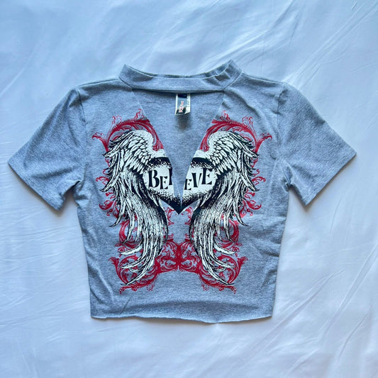 Fly Me Away Graphic Crop Top